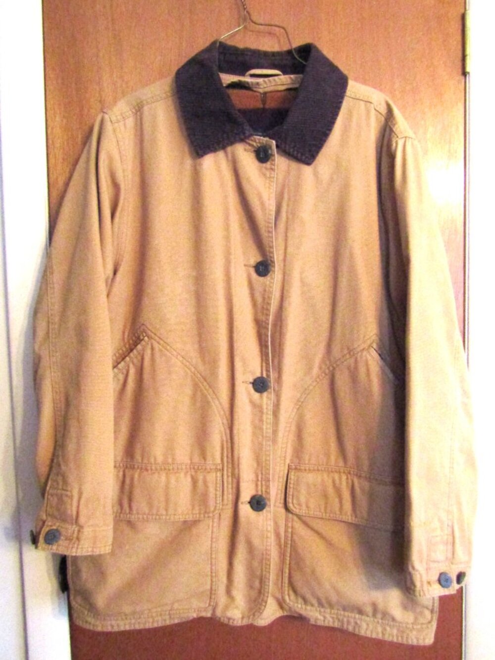 Woolrich Barn Chore Coat Women's Removeable Fleece Liner Camel Brown Vintage M